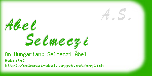 abel selmeczi business card