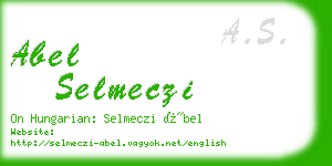 abel selmeczi business card